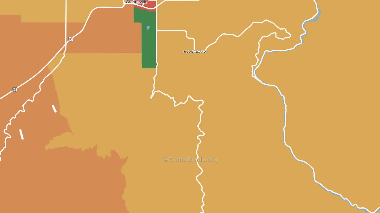 Mount Idaho, ID Map of Assault Rates
