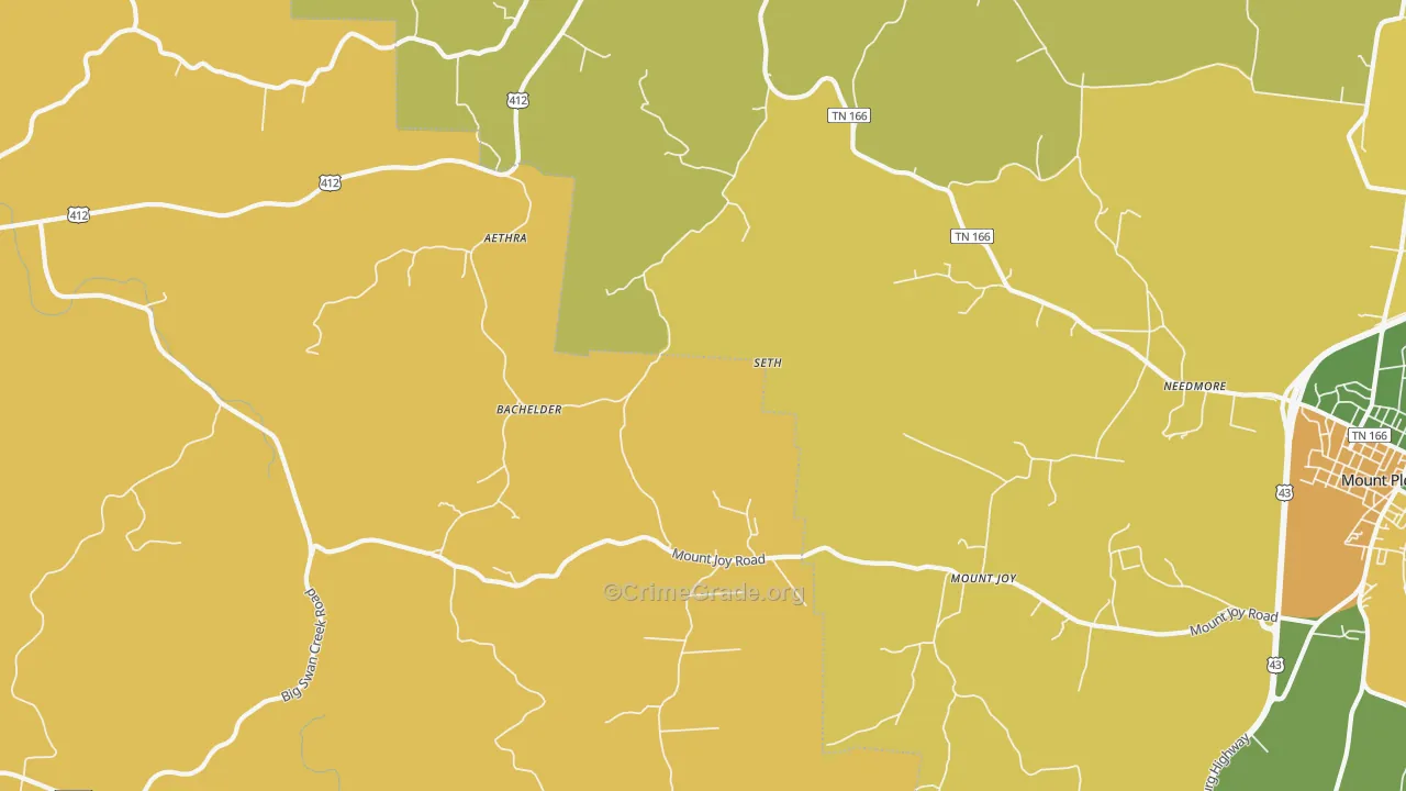 Mount Joy, TN Map of Assault Rates