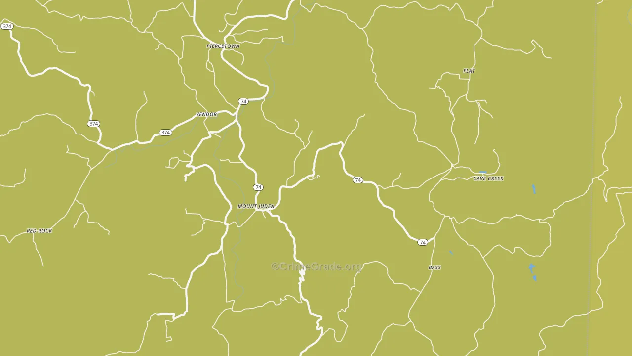 Mount Judea, AR Map of Assault Rates