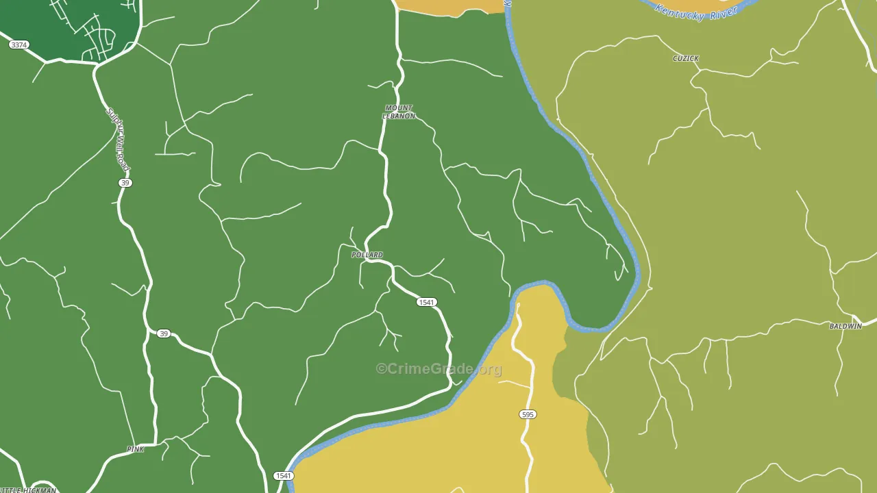 Mount Lebanon, KY Map of Assault Rates