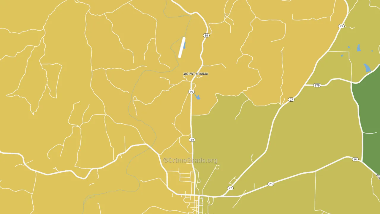 Mount Moriah, AR Map of Assault Rates