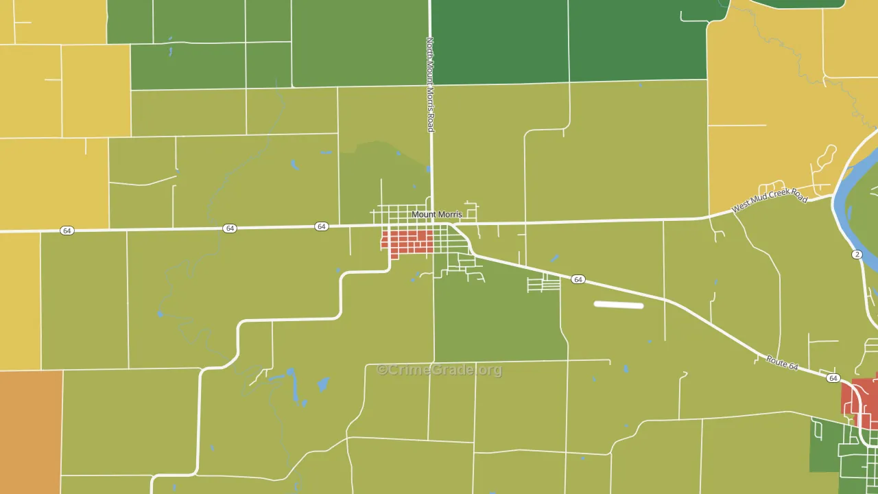 Mount Morris, IL Map of Assault Rates