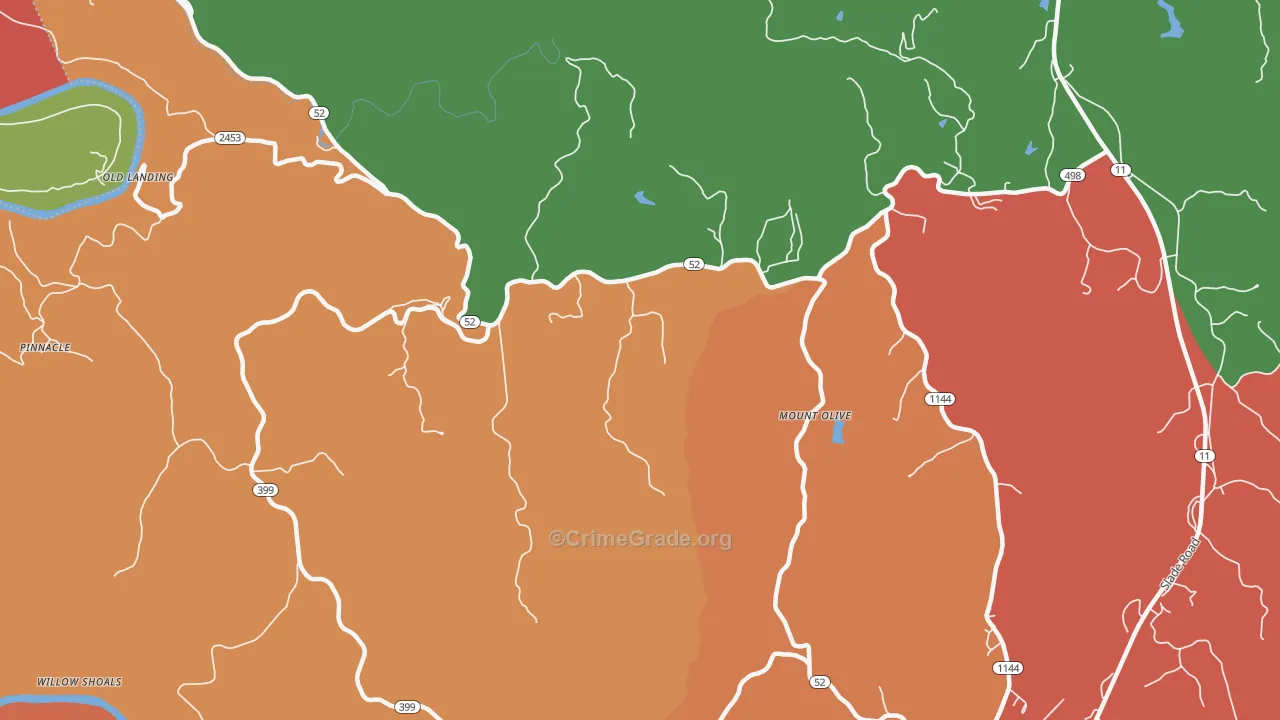 Mount Olive, KY Map of Assault Rates
