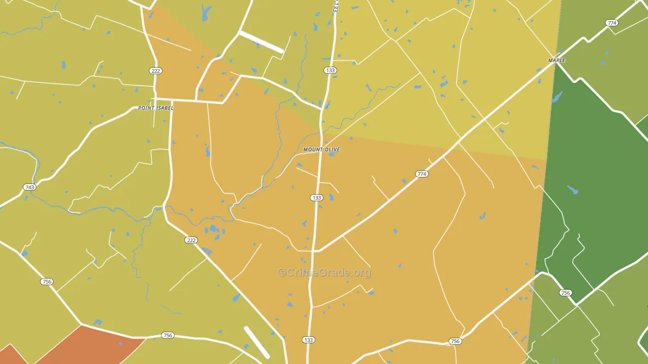 Mount Olive, OH Map of Assault Rates