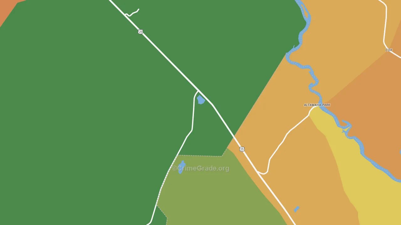 Mount Pleasant, GA Map of Assault Rates