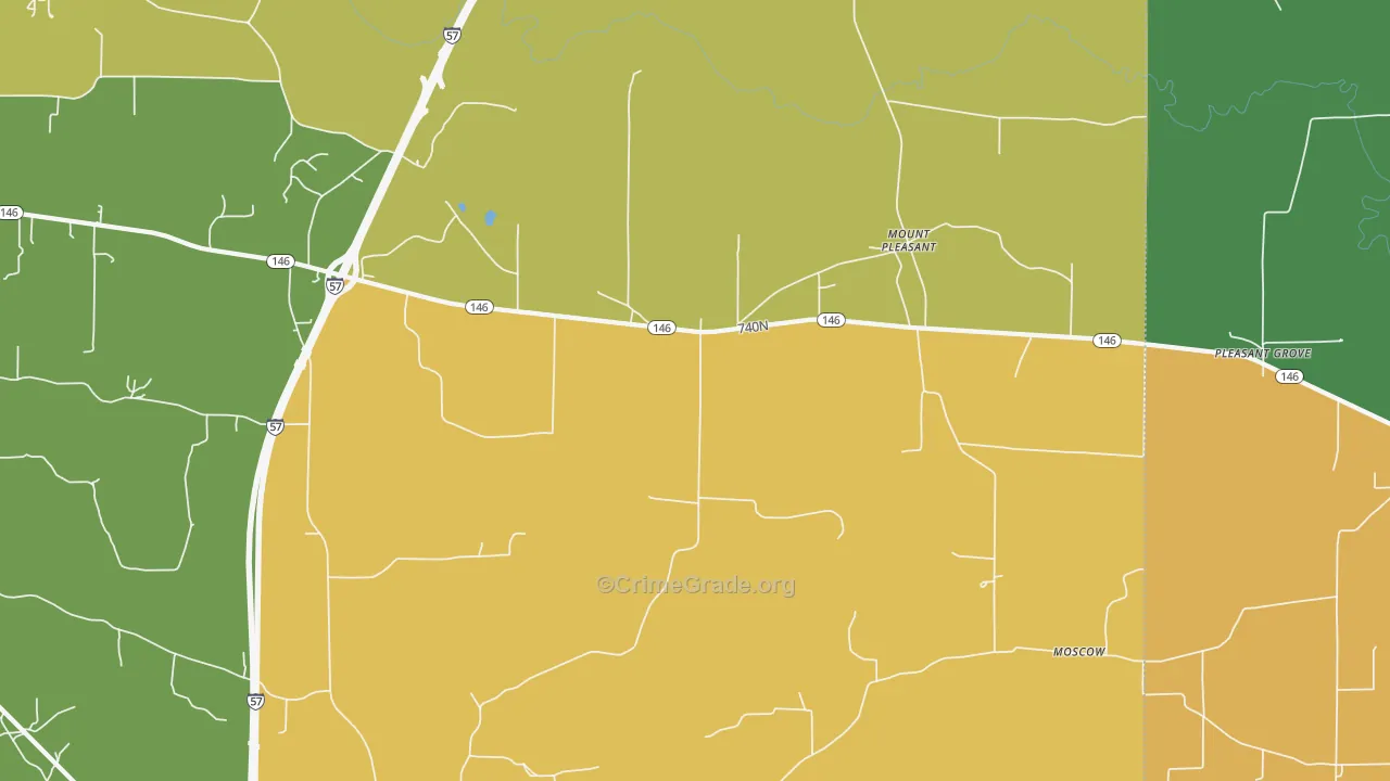 Mount Pleasant, IL Map of Assault Rates
