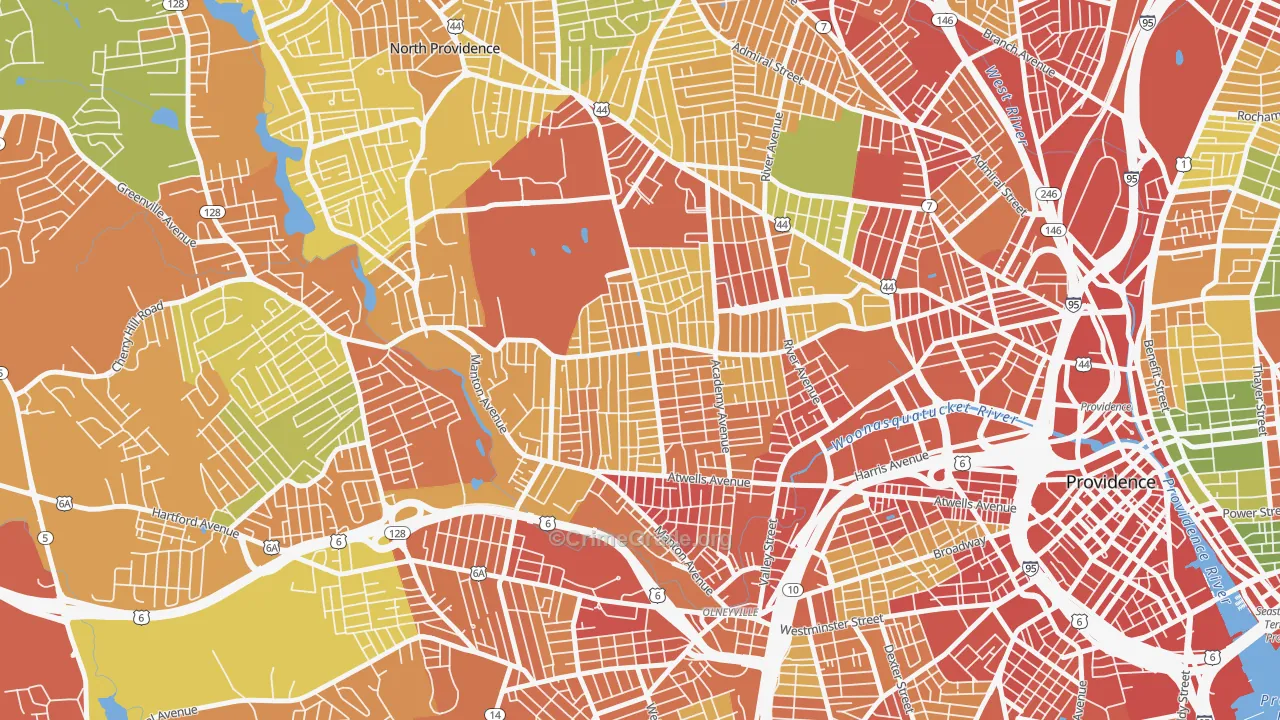 Mount Pleasant, Providence, RI Map of Assault Rates