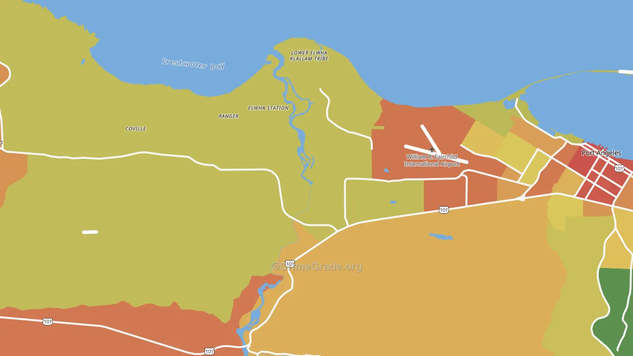 Mount Pleasant, WA Map of Assault Rates