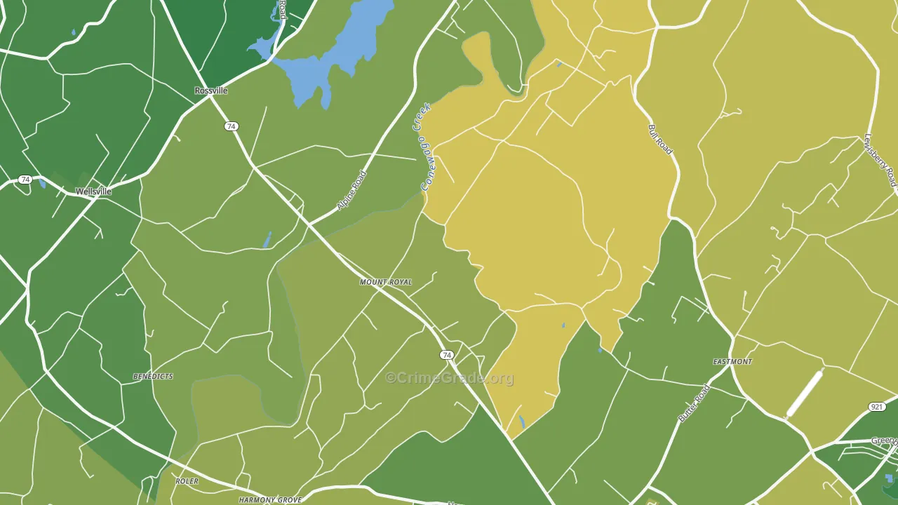 Mount Royal, PA Map of Assault Rates
