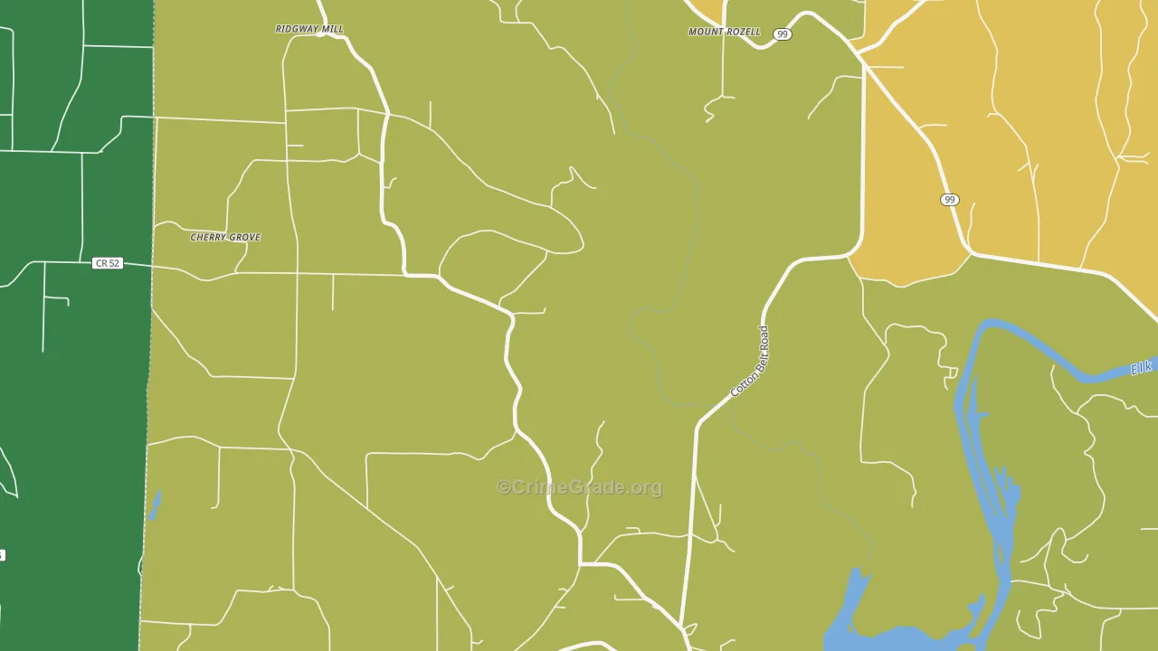 Mount Rozell, AL Map of Assault Rates