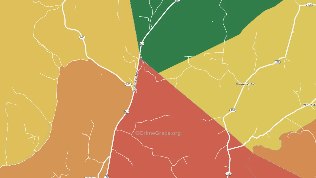 Mount Salem, KY Map of Assault Rates