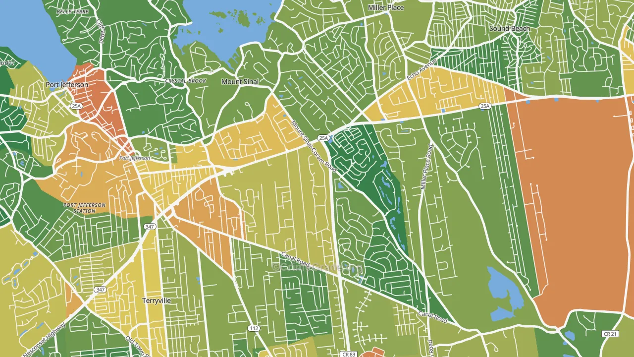 Mount Sinai, NY Map of Assault Rates