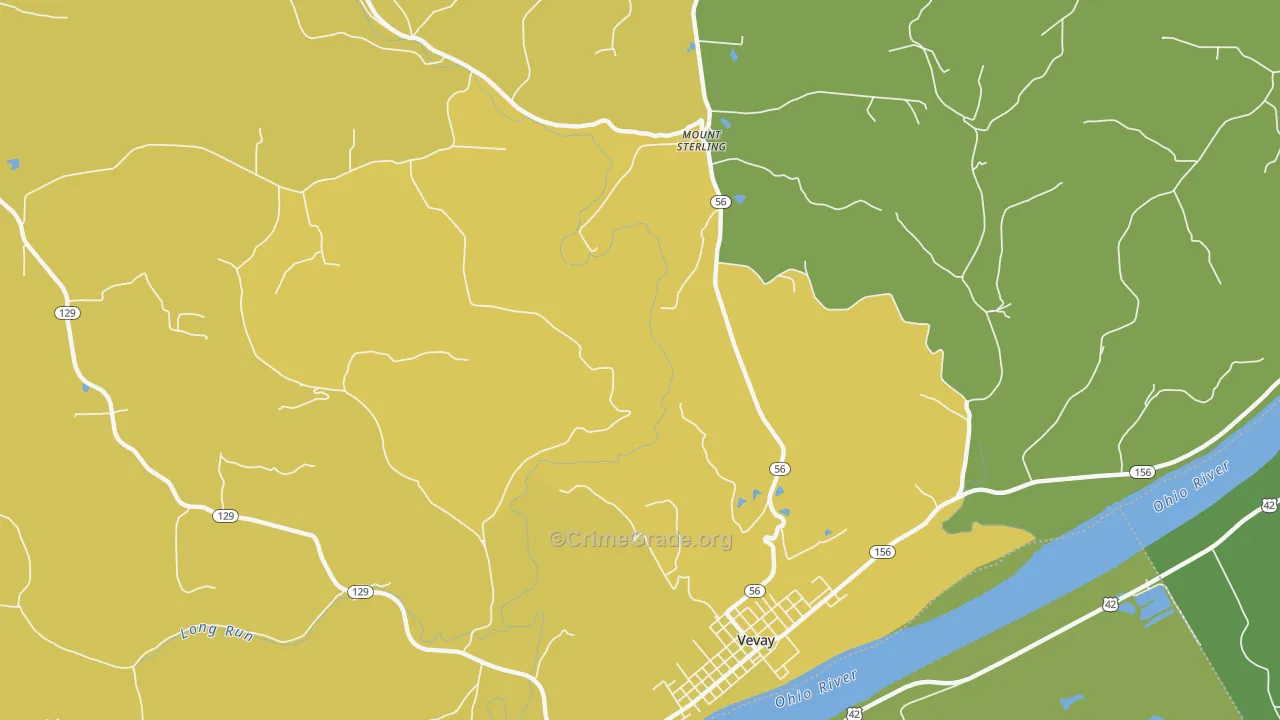 Mount Sterling, IN Map of Assault Rates