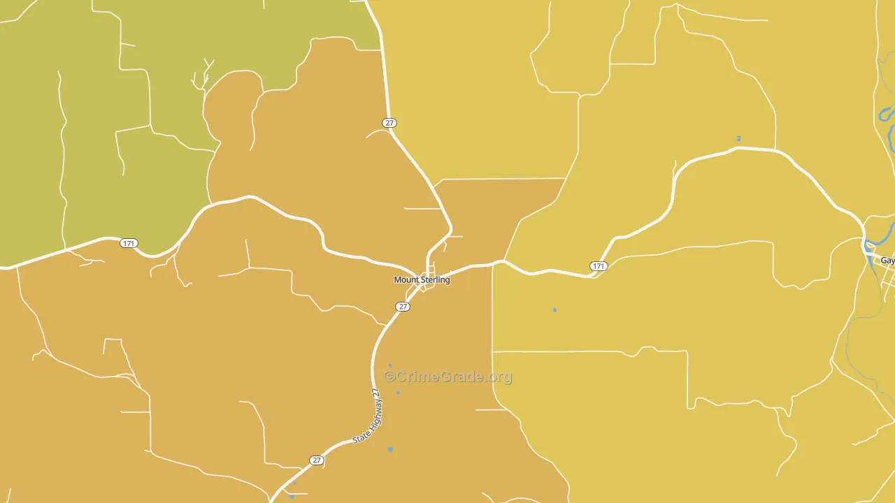 Mount Sterling, WI Map of Assault Rates