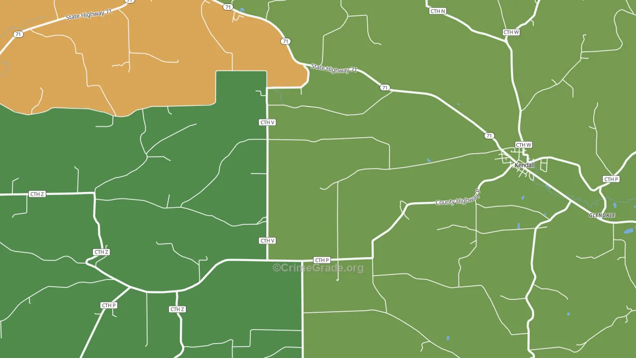Mount Tabor, WI Map of Assault Rates