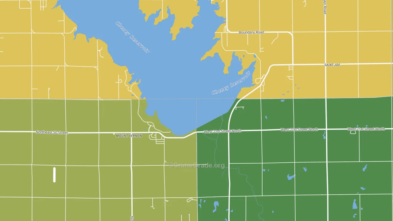 Mount Vernon, KS Map of Assault Rates