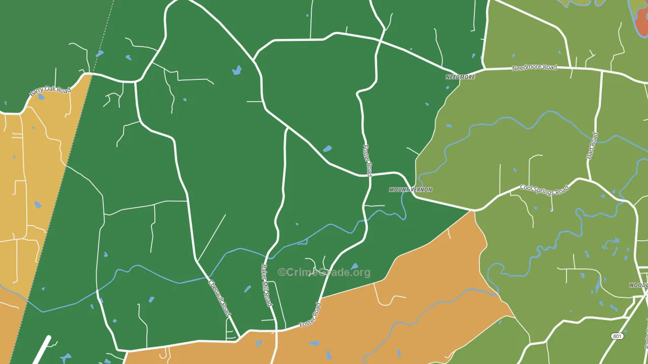 Mount Vernon, NC Map of Assault Rates