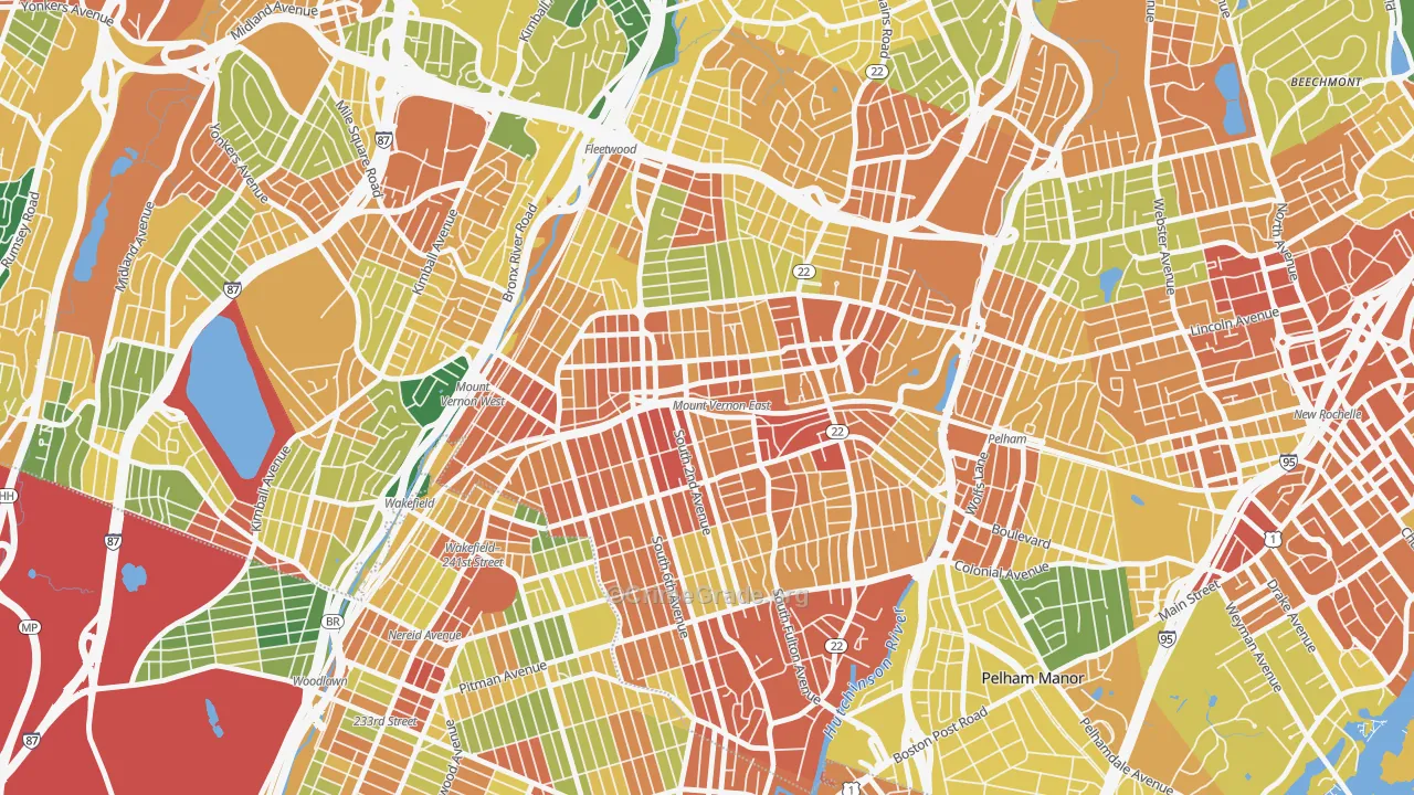 Mount Vernon, NY Map of Assault Rates