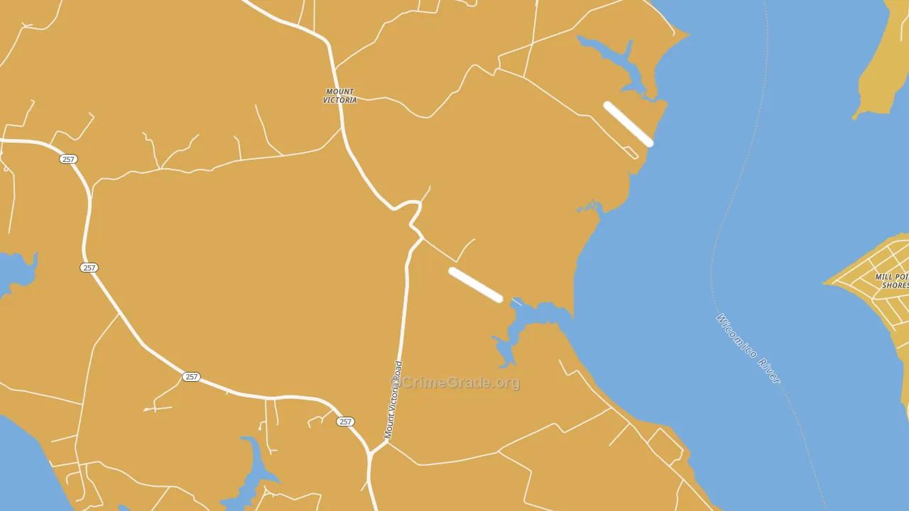 Mount Victoria, MD Map of Assault Rates