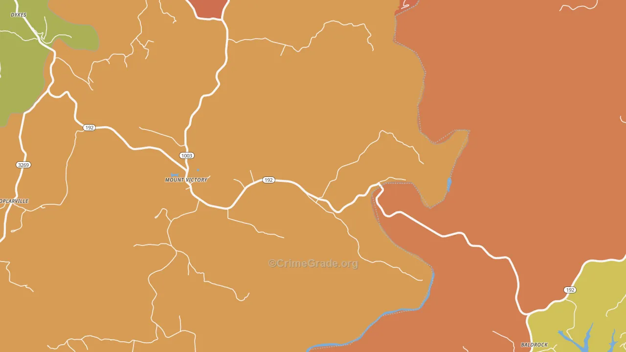 Mount Victory, KY Map of Assault Rates