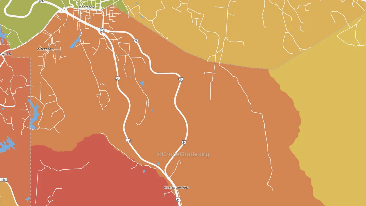 Mount View, TN Map of Assault Rates