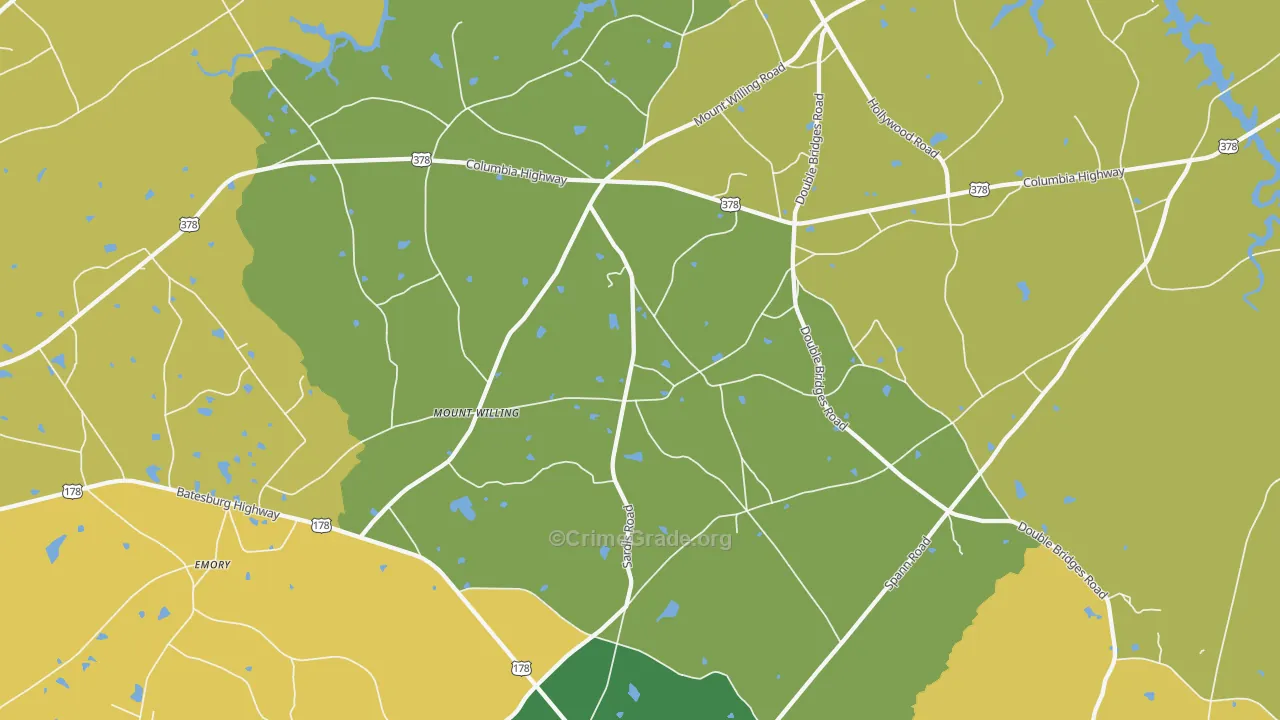 Mount Willing, SC Map of Assault Rates