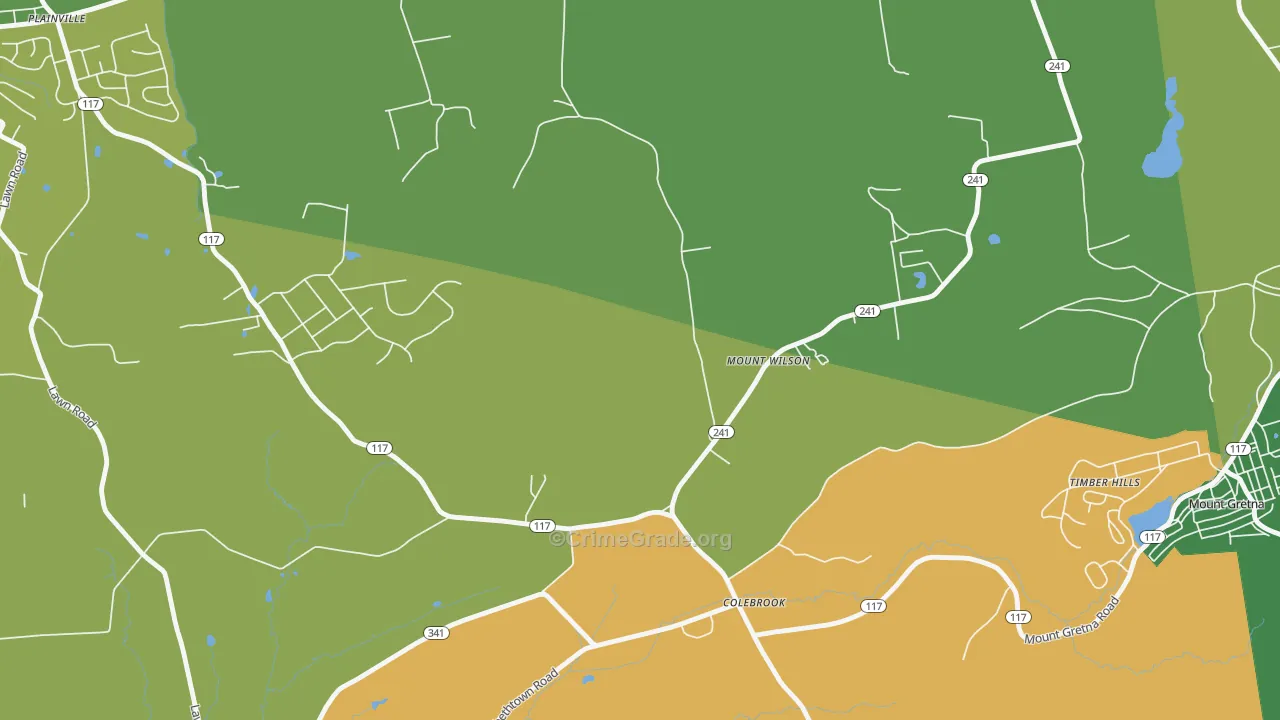 Mount Wilson, PA Map of Assault Rates