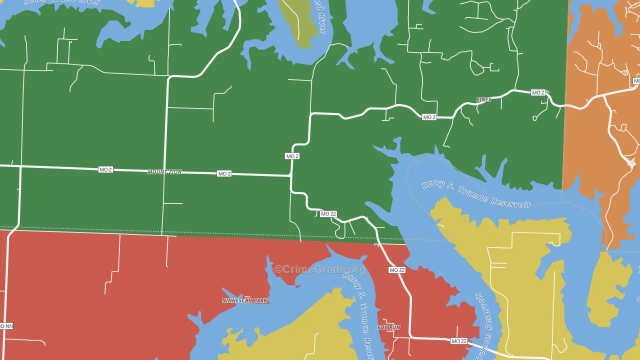 Mount Zion, MO Map of Assault Rates