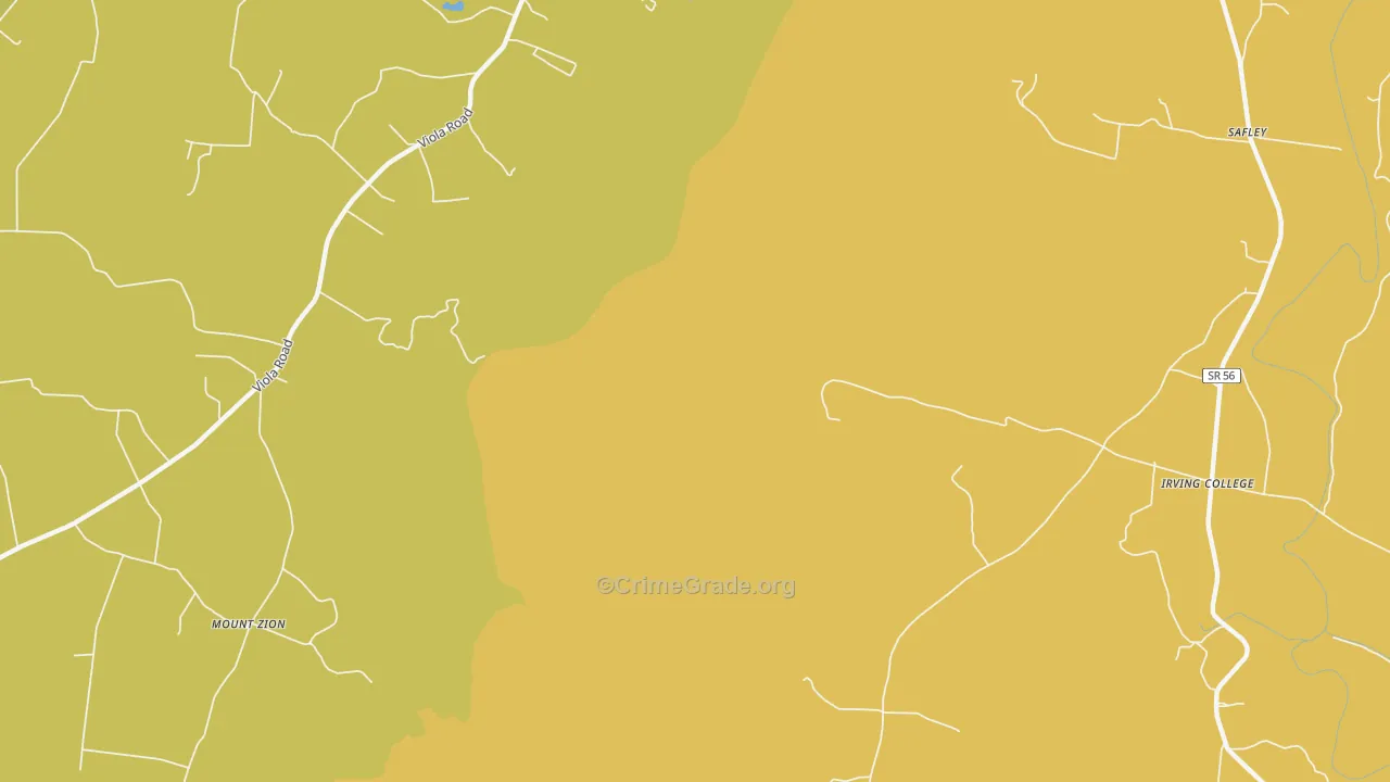 Mount Zion, TN Map of Assault Rates
