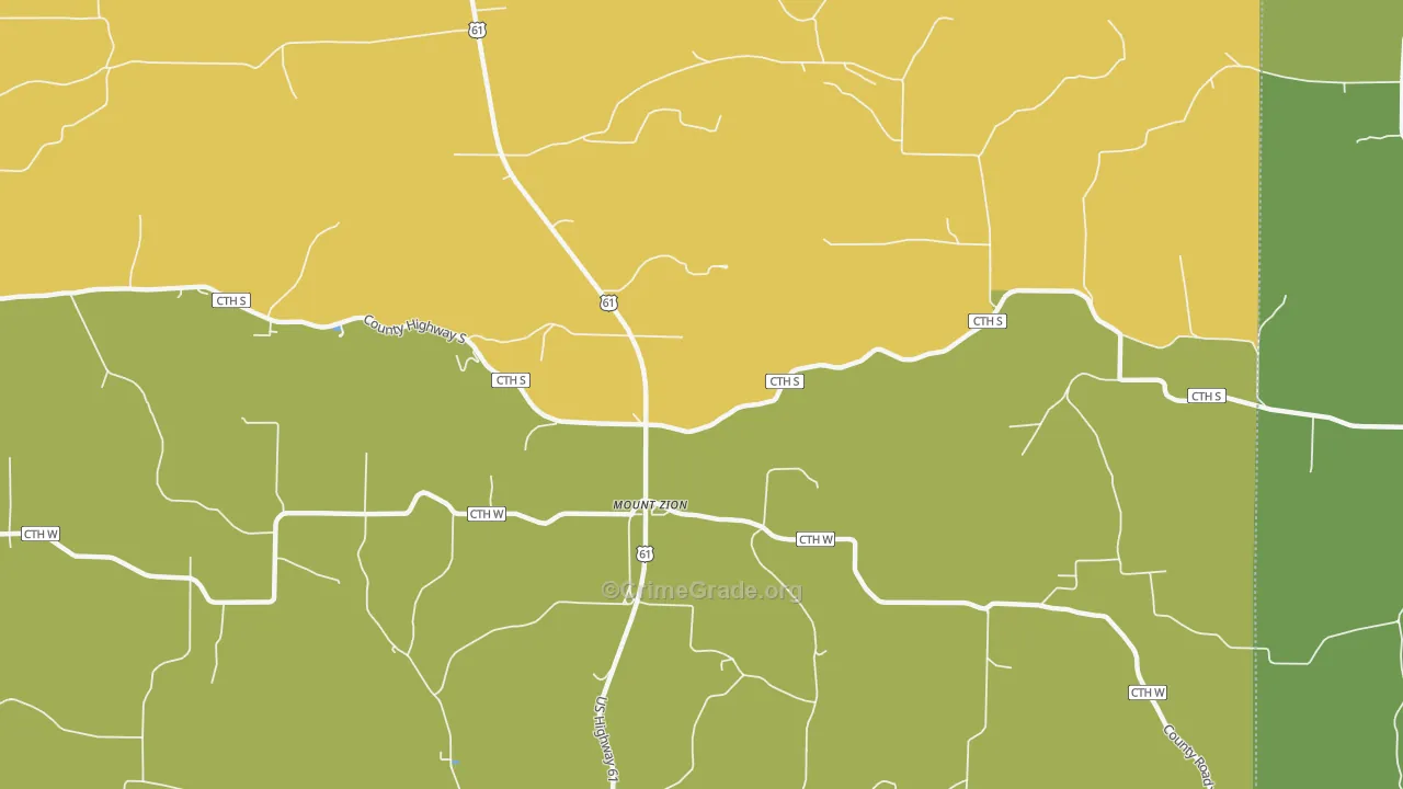 Mount Zion, WI Map of Assault Rates