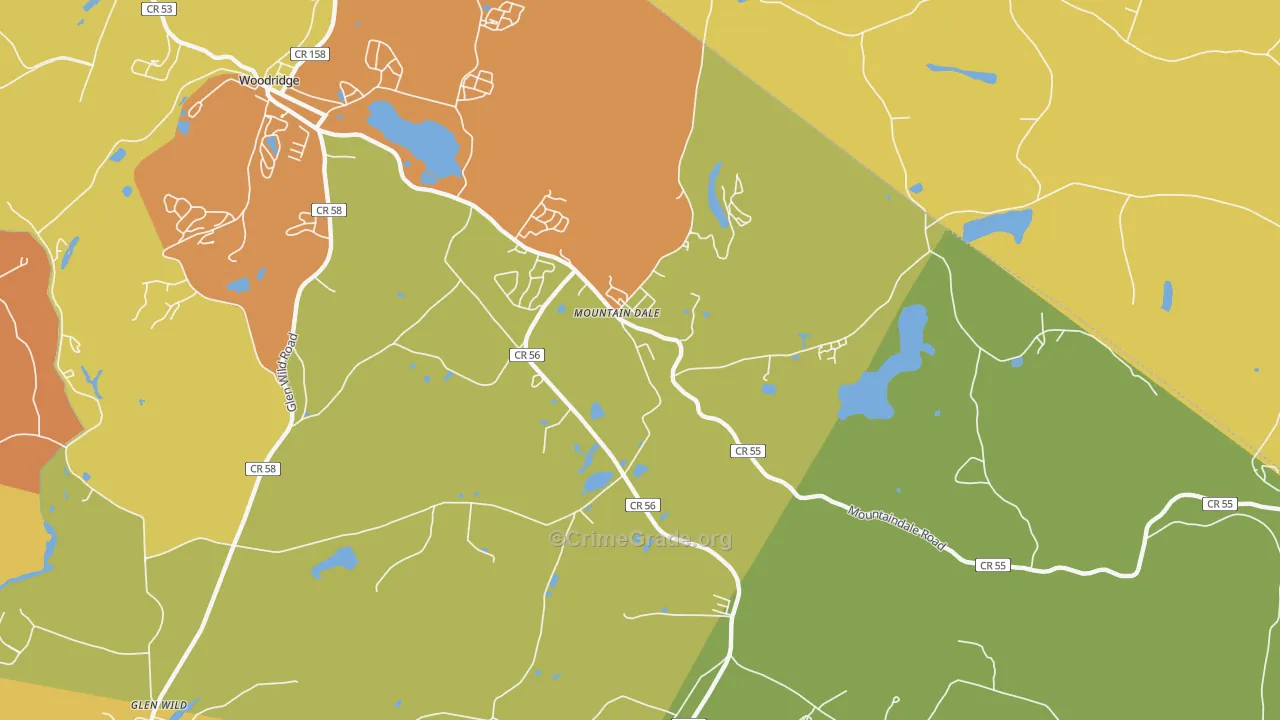 Mountain Dale, NY Map of Assault Rates
