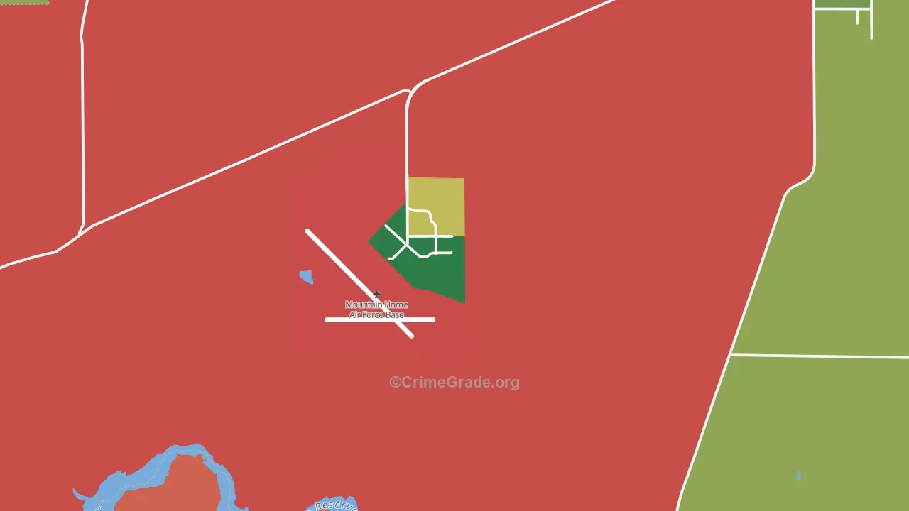 Mountain Home AFB, ID Map of Assault Rates