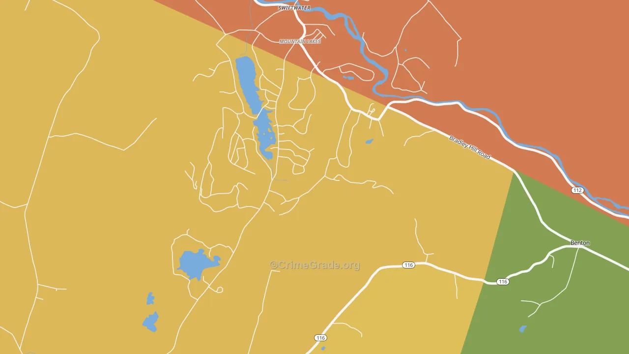 Mountain Lakes, NH Map of Assault Rates