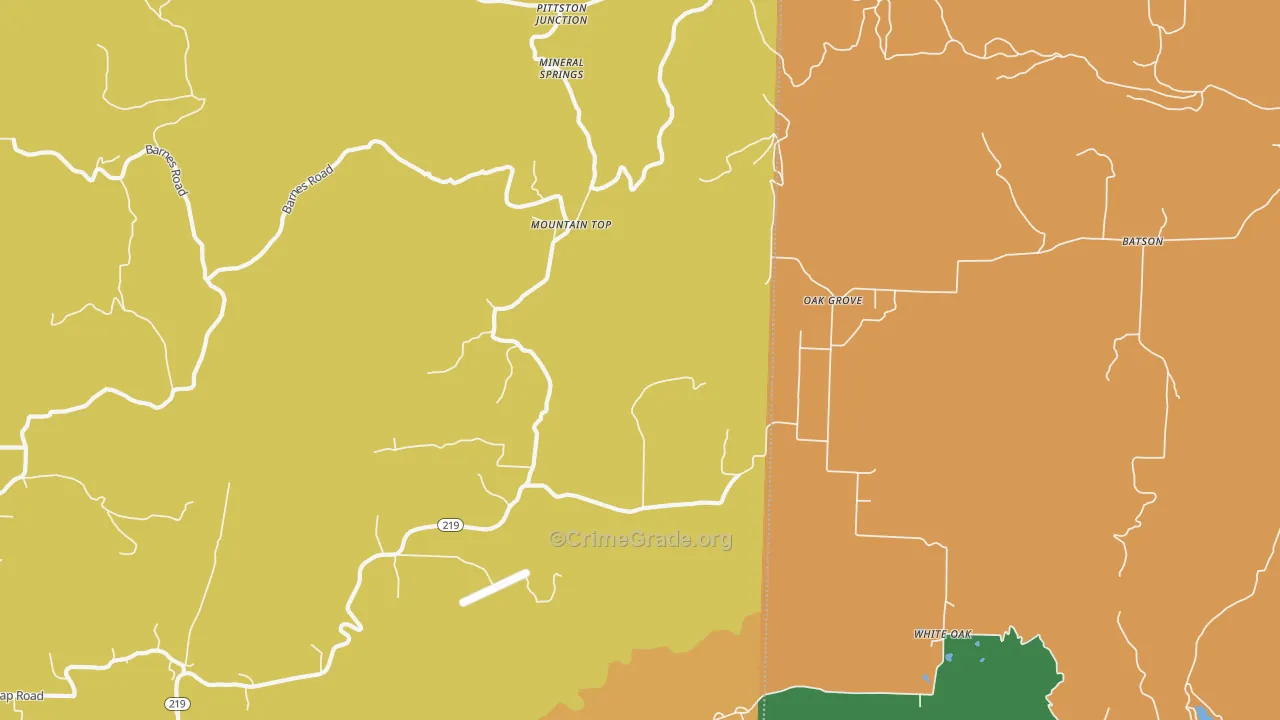Mountain Top, AR Map of Assault Rates
