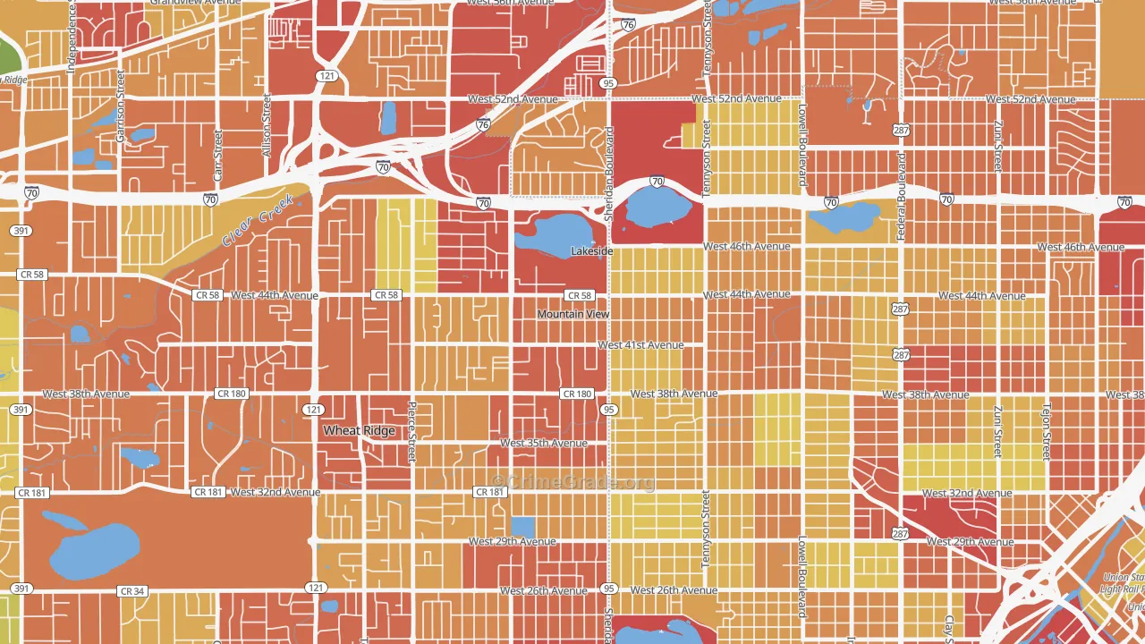 Mountain View, CO Map of Assault Rates