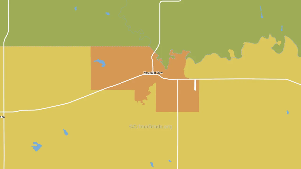 Mountain View, OK Map of Assault Rates