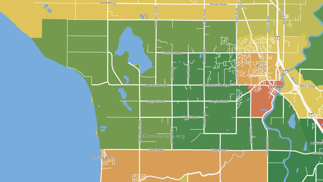Mountain View, WA Map of Assault Rates