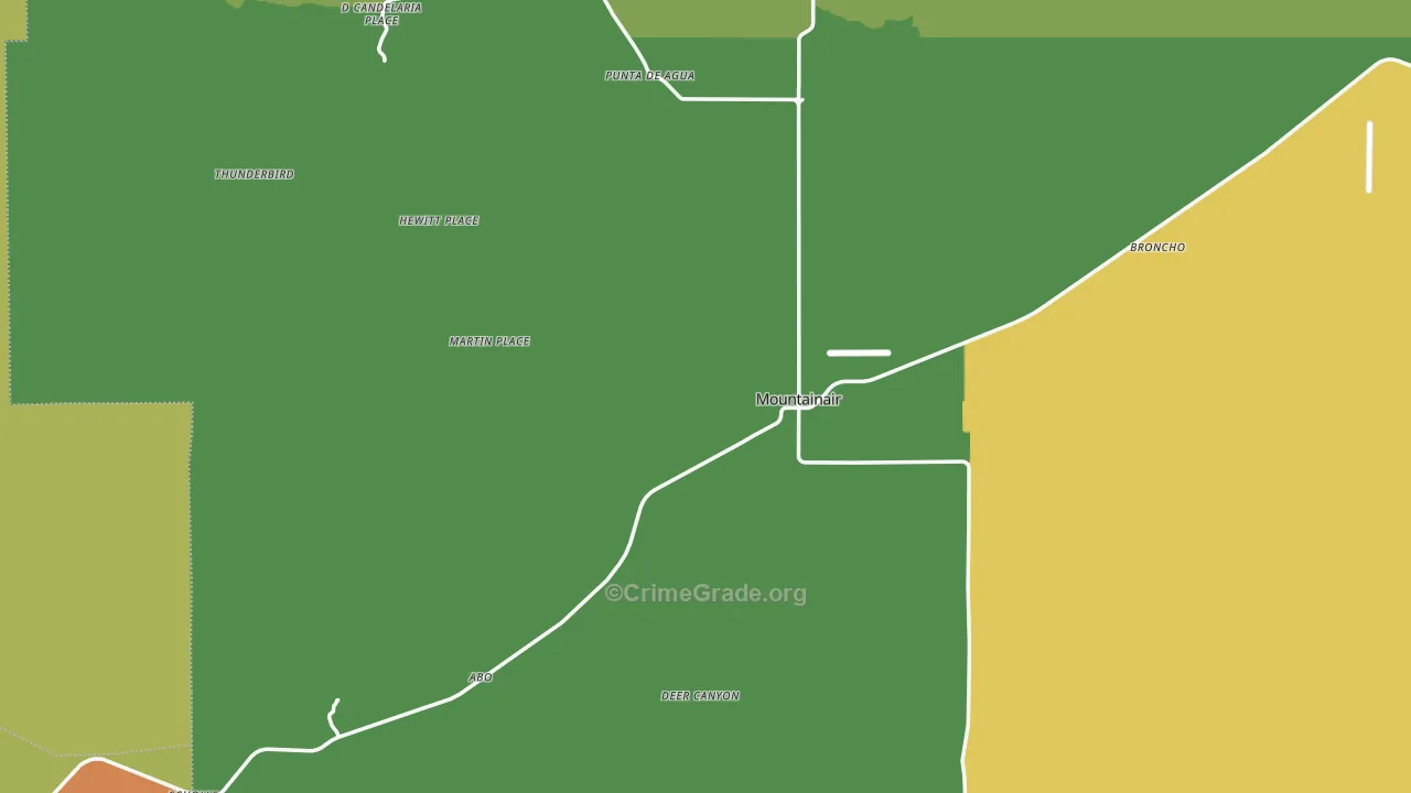 Mountainair, NM Map of Assault Rates