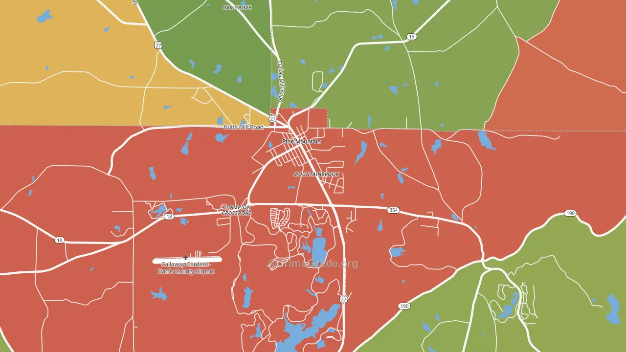 Mountainbrook, GA Map of Assault Rates
