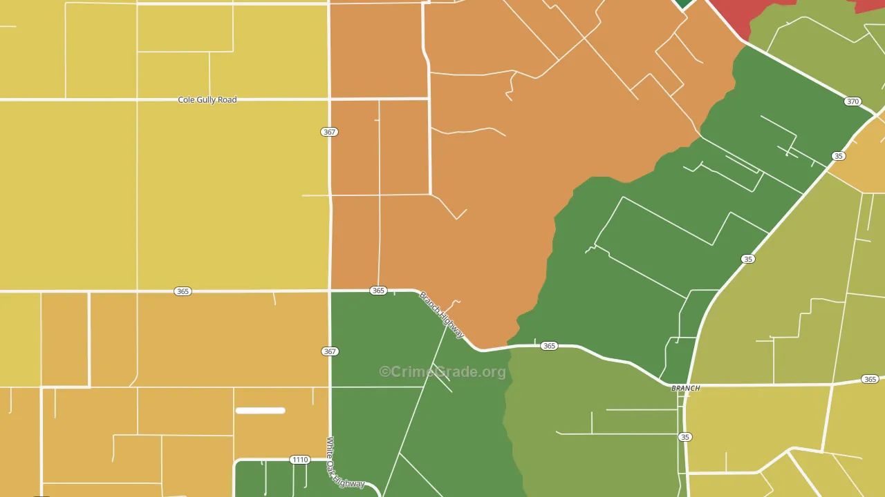 Mowata, LA Map of Assault Rates