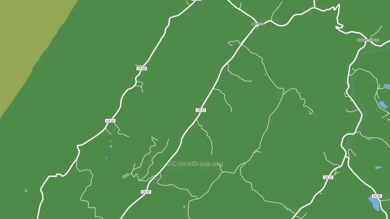 Moyers, WV Map of Assault Rates