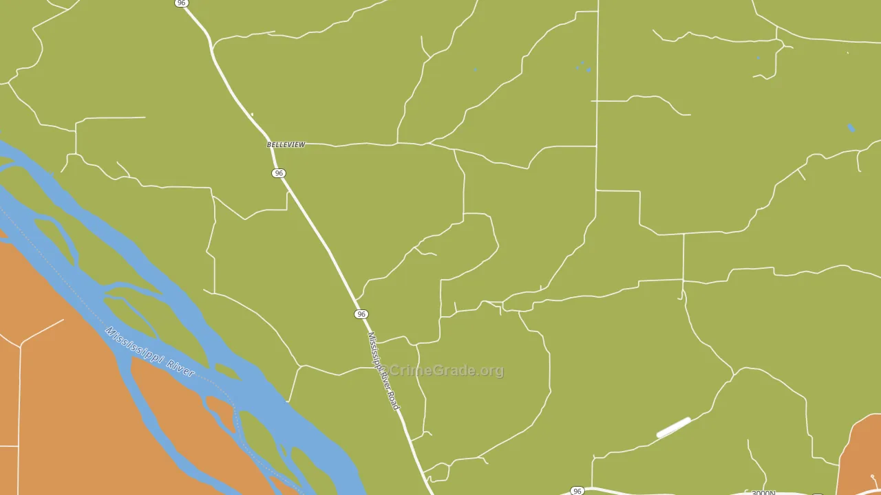 Mozier, IL Map of Assault Rates