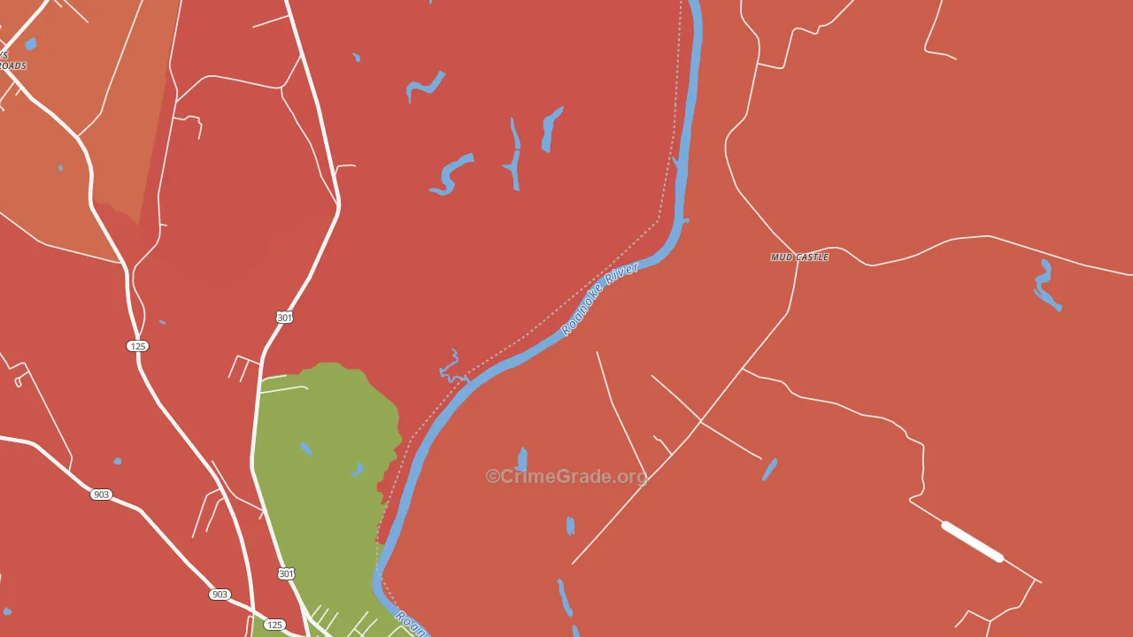 Mud Castle, NC Map of Assault Rates