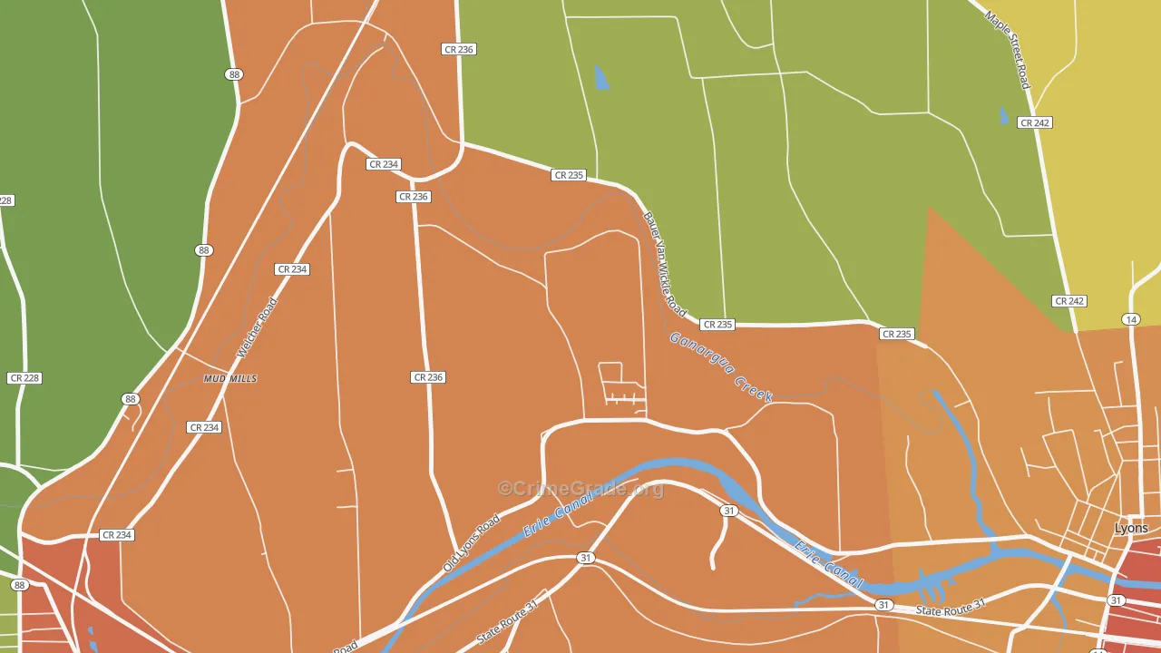 Mud Mills, NY Map of Assault Rates