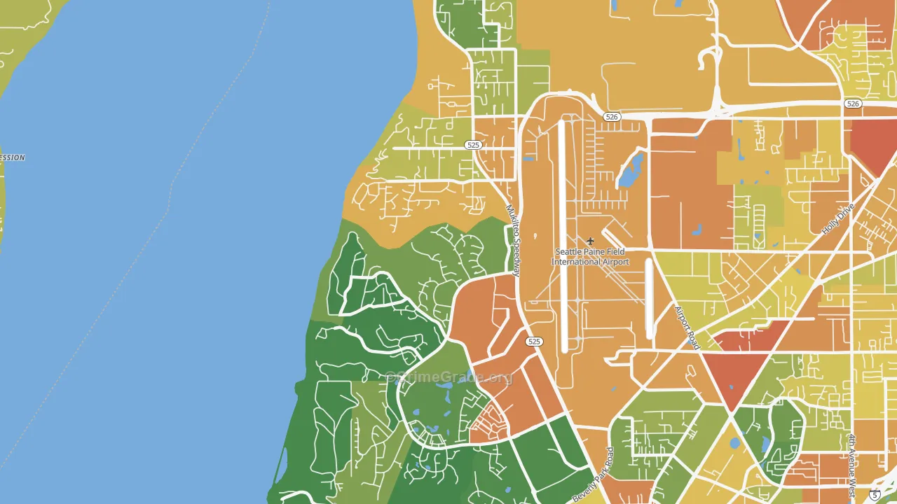 Mukilteo, WA Map of Assault Rates