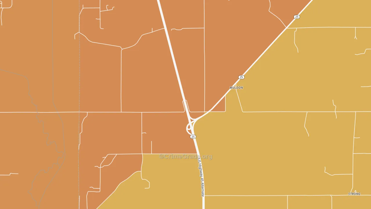 Muldon, MS Map of Assault Rates
