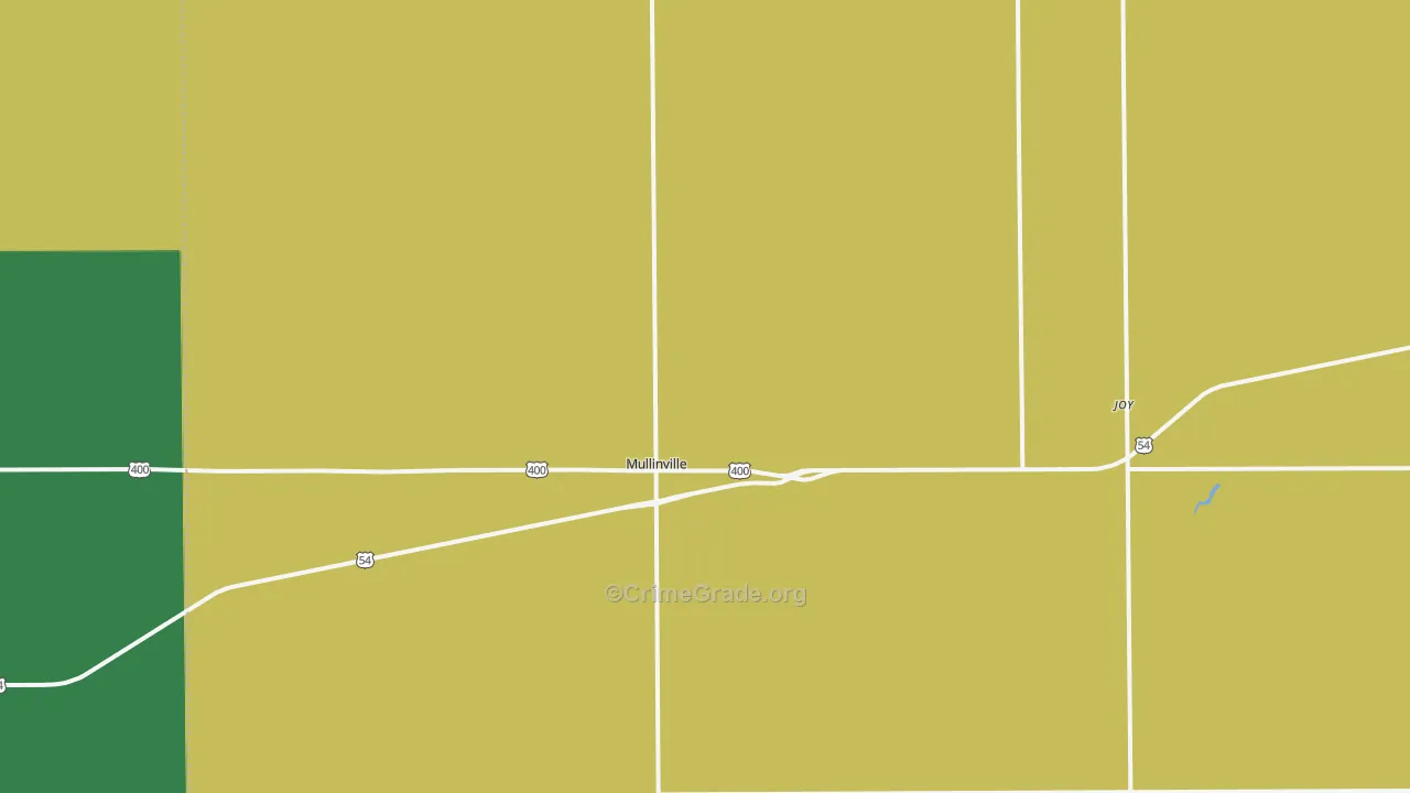 Mullinville, KS Map of Assault Rates