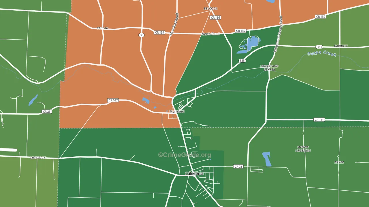 Mumford, NY Map of Assault Rates