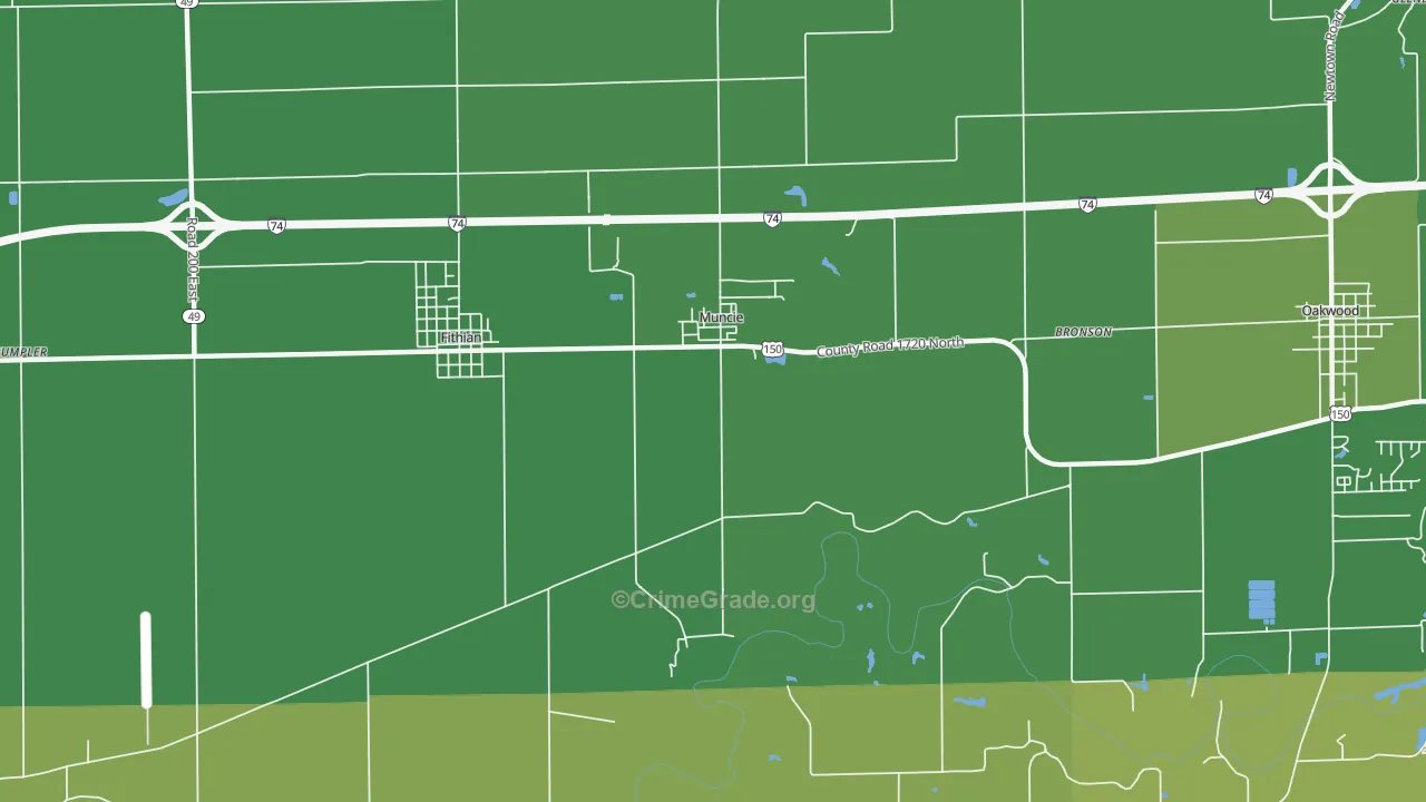 Muncie, IL Map of Assault Rates