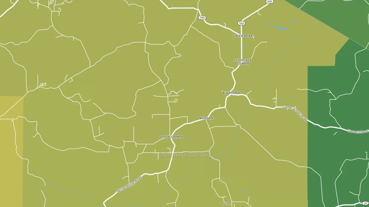 Munderf, PA Map of Assault Rates
